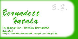 bernadett hatala business card